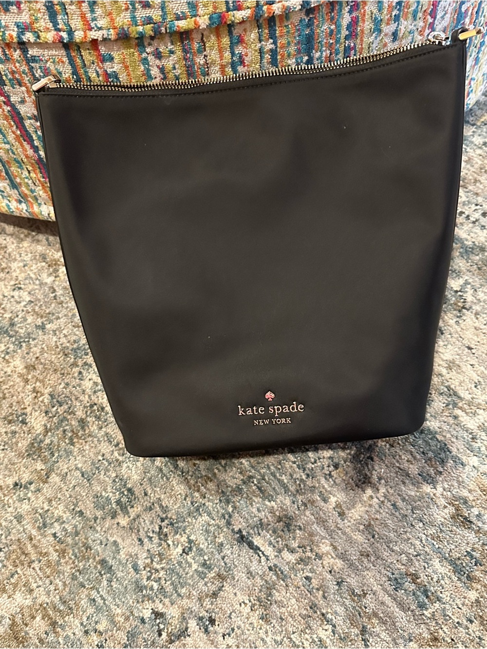 kate spade Black Smooth nylon Zip-Top Tote